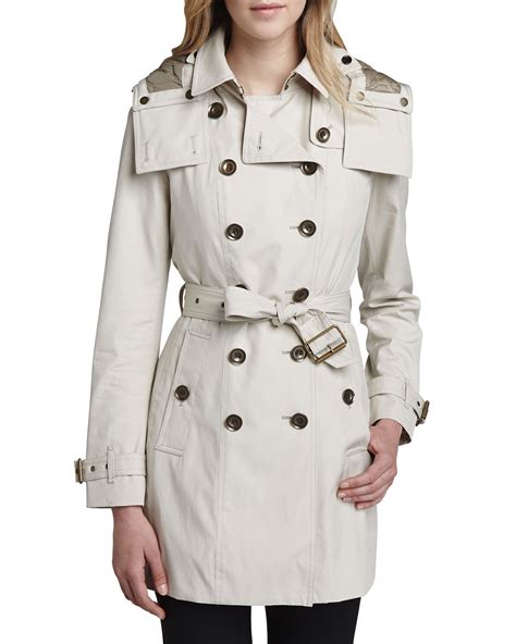 burberry brit trench with removable quilted warmer|Burberry trench coats length.